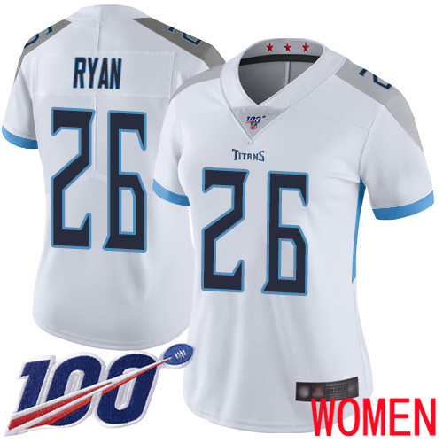 Tennessee Titans Limited White Women Logan Ryan Road Jersey NFL Football #26 100th Season Vapor Untouchable->youth nfl jersey->Youth Jersey